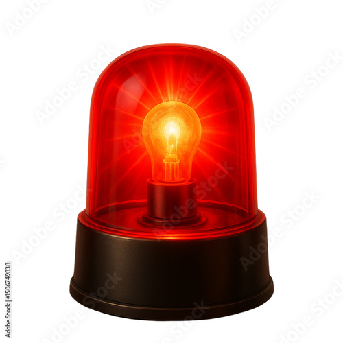red light bulb isolated on transparent or white background png