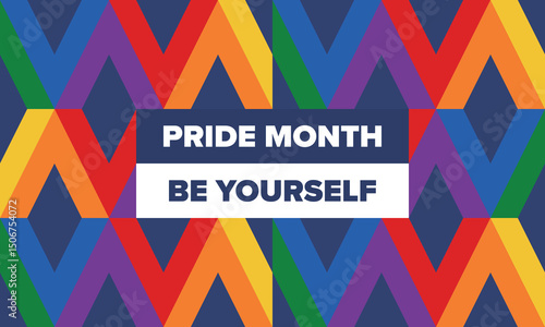 LGBT Pride Month in June. Lesbian Gay Bisexual Transgender. Celebrated annual. LGBT flag. Rainbow love concept. Human rights and tolerance. Poster, card, banner and background. Vector illustration