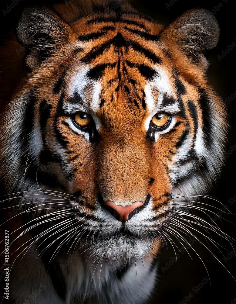 Fototapeta premium fotorealistisch, hyperdetailliert, Royal Bengal Tiger