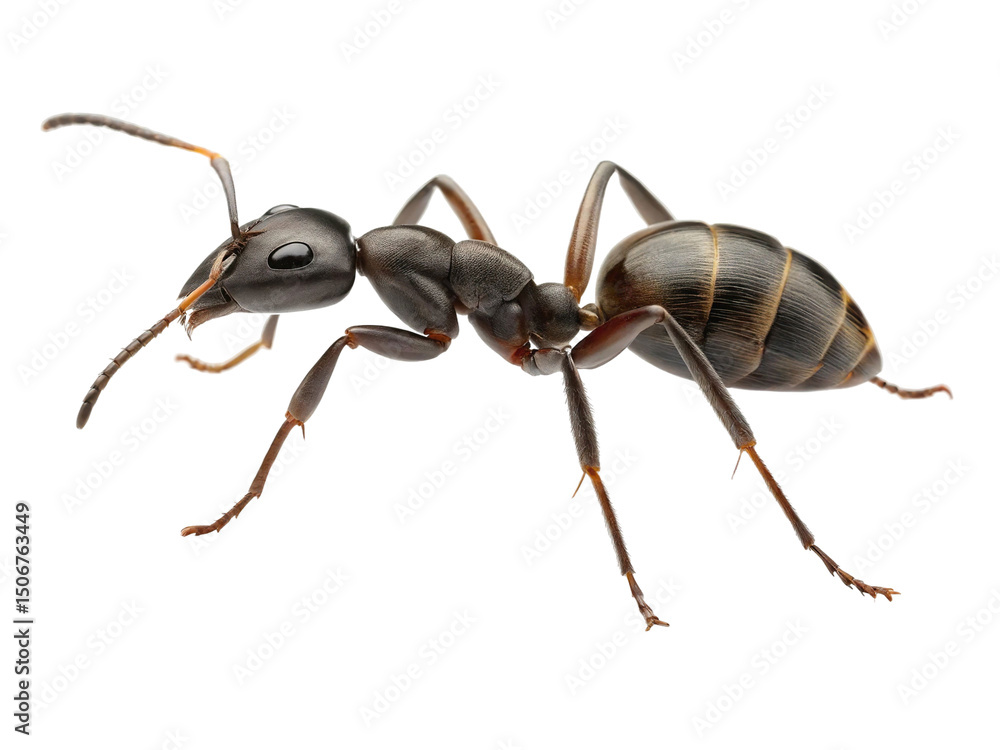Ant, insect isolated on transparent background, wildlife, nature, animal closeup Ant, insect isolated on transparent background, wildlife, nature, animal closeup