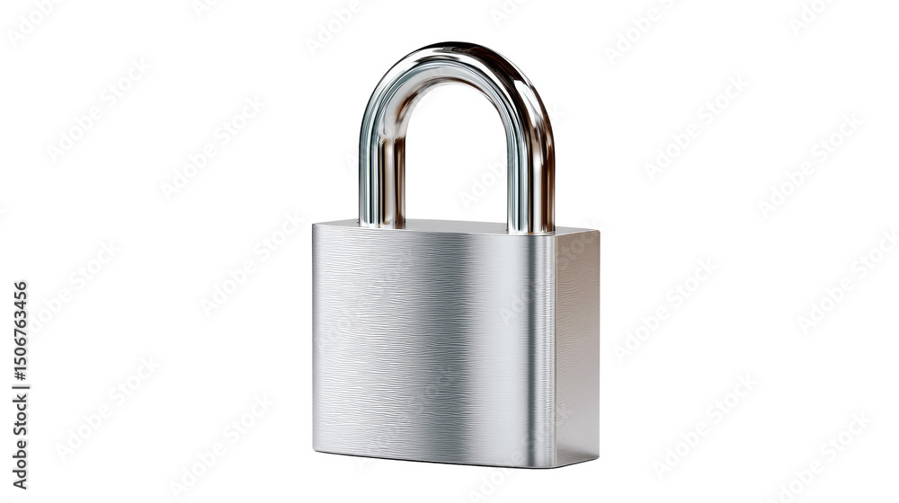 Security's Solid Embrace: A close-up captures a gleaming, metallic padlock, embodying the essence of safety and protection. Security's Solid Embrace: A close-up captures a gleaming, metallic padlock, embodying the essence of safety and protection.