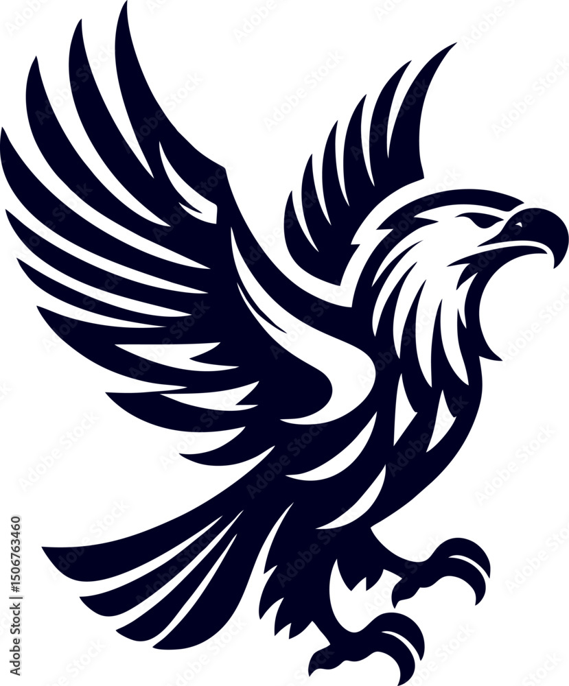 Eagle Silhouette Vector – Majestic Flying Bird Logo Design Eagle Silhouette Vector – Majestic Flying Bird Logo Design