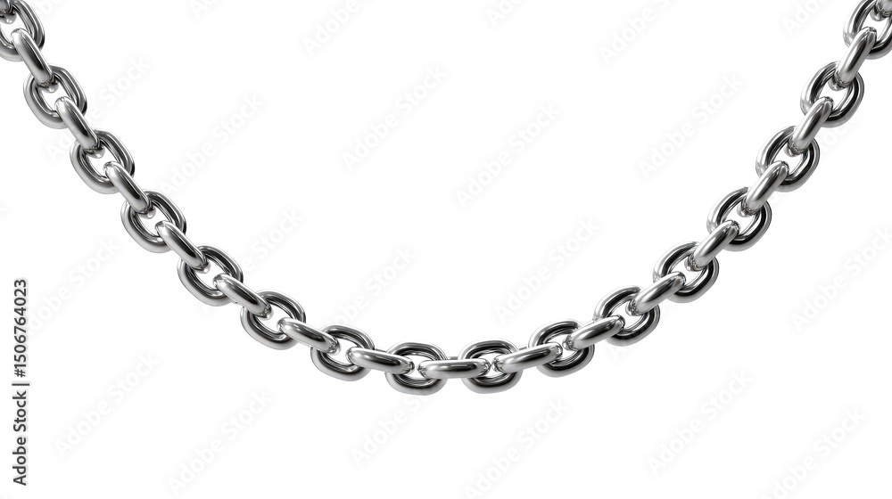Elegant Silver Chain: A captivating display of a polished silver chain, each link reflecting a subtle sheen against an uncluttered backdrop. It embodies timeless beauty and sophisticated design. Elegant Silver Chain: A captivating display of a polished silver chain, each link reflecting a subtle sheen against an uncluttered backdrop. It embodies timeless beauty and sophisticated design.