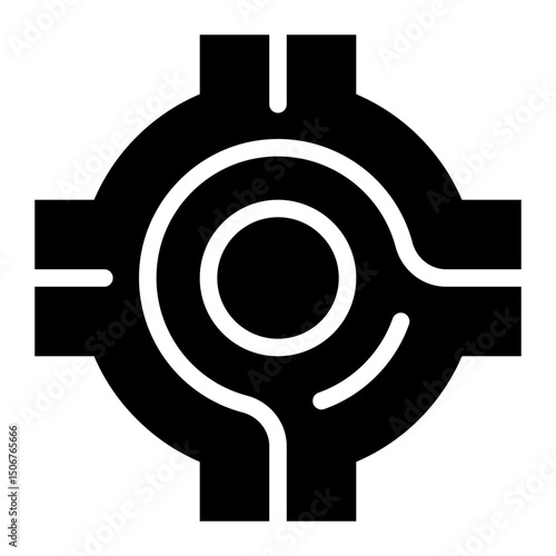roundabout glyph icon