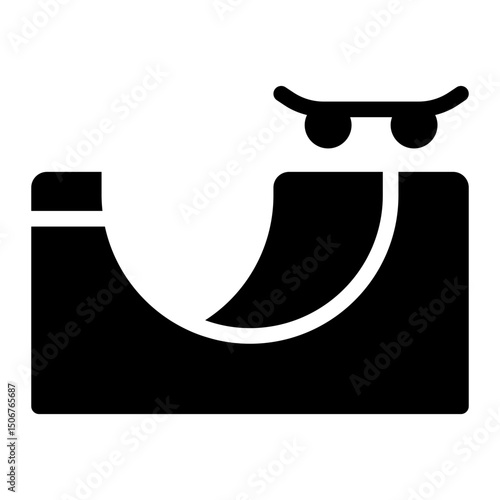 skate park glyph icon