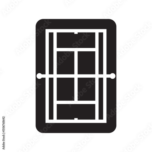 Tennis court, tack board, vectors