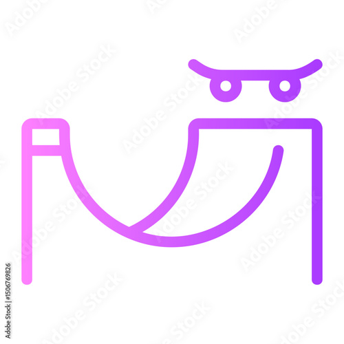 skate park gradient icon
