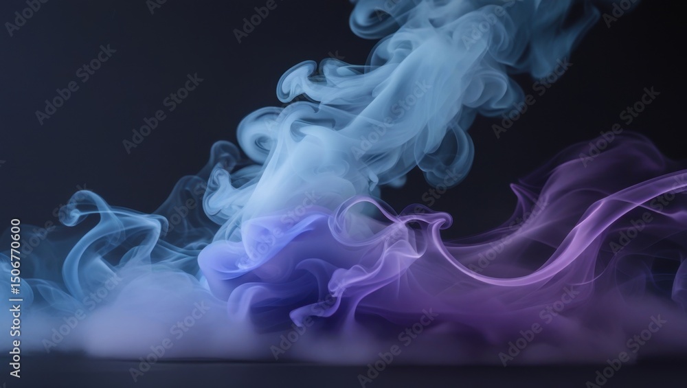 Fototapeta premium Gradient Blue to Purple Smoke Trails
