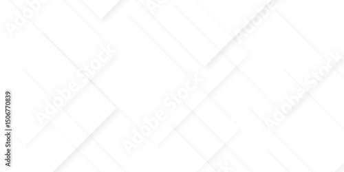 Modern Abstract white background design with layers of textured white transparent material in triangle and squares shapes. White color technology concept geometric line vector background.