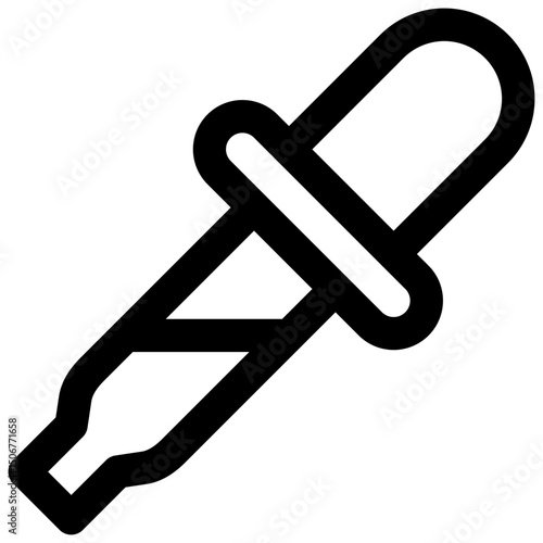 Colour picker. Editable stroke vector icon.