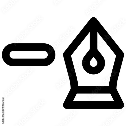 Delete anchor point. Editable stroke vector icon.