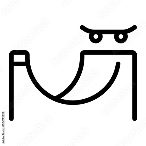 skate park line icon