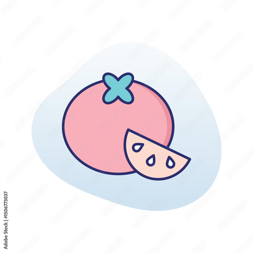 Fototapeta premium Tomato Vector icon