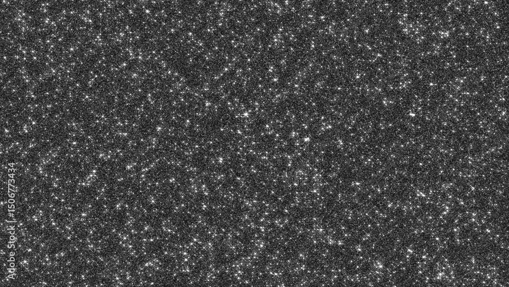 Fototapeta premium black glitter texture with shiny glittering stars , cosmetics and beauty fashion dark pattern social media design element 