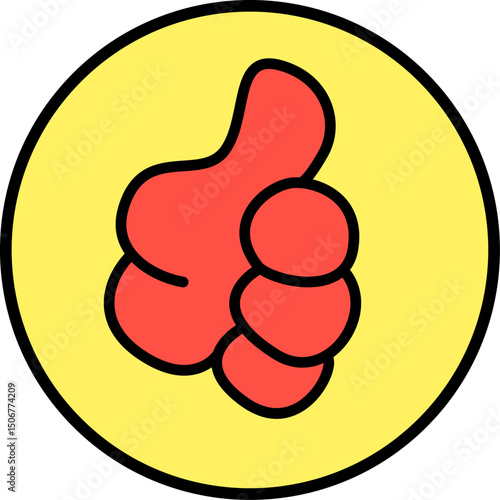 Thumb Up in Circle Sticker
