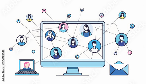 Connecting people through technology and social networks in a digital workspace environment