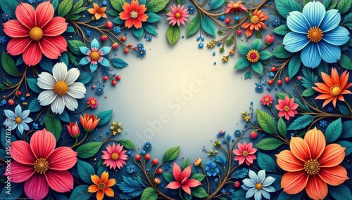 Intricate floral motifs form a continuous design , vector, flowers