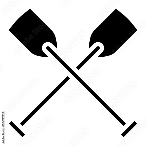 Kayak Paddle  Icon Element For Design