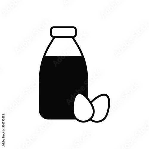 Almond Milk Vector icon