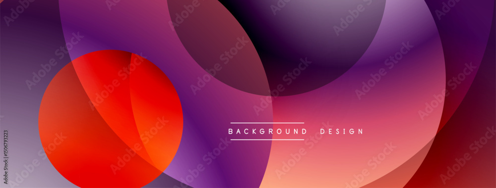 Obraz premium Abstract fluid shapes, vibrant gradients. Purple, red hues dominate design. Modern background texture for projects.