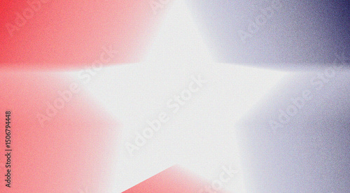Wallpaper Mural white shining star on blue and red gradient background. us flag background concept with grainy texture Torontodigital.ca