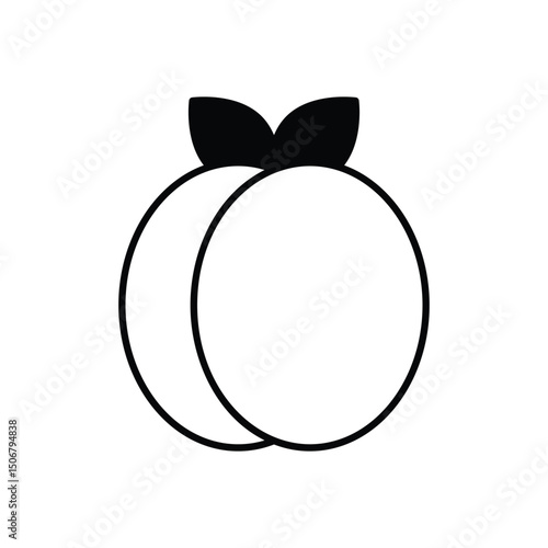 Nectarine  Vector icon