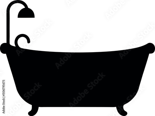 vector illustration of a bath tub