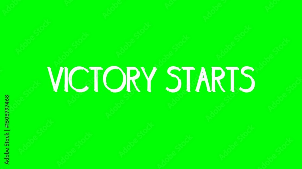 Victory starts text green screen animated video Victory starts text green screen animated video