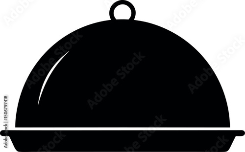Elegant food tray icon vector image