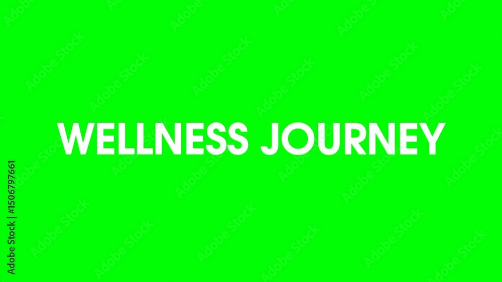 Wellness journey text green screen animated video Wellness journey text green screen animated video