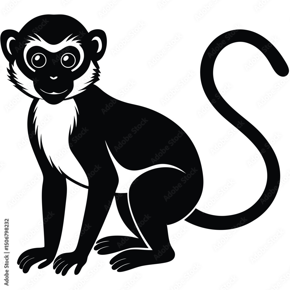 Fototapeta premium vervet monkey vector