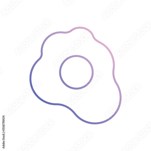Fried Egg Vector icon