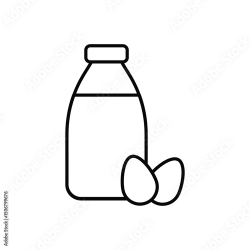 Almond Milk Vector icon