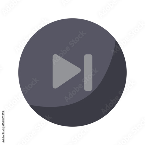 Next skip button icon, next track video icon, skip forward media player button, forward skip button, circle shape playback controls