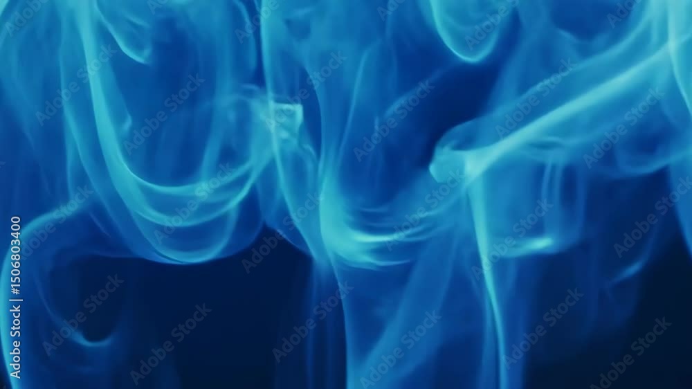 Abstract swirls of vibrant blue smoke Abstract swirls of vibrant blue smoke
