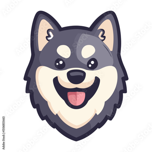 Alaskan Malamute dog cartoon animal vector