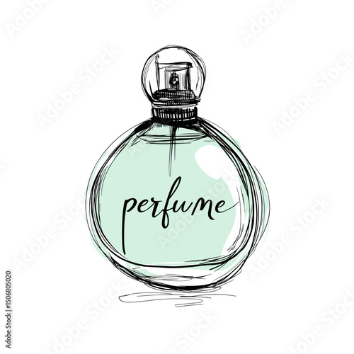 Perfume bottle elegant style illustration vector