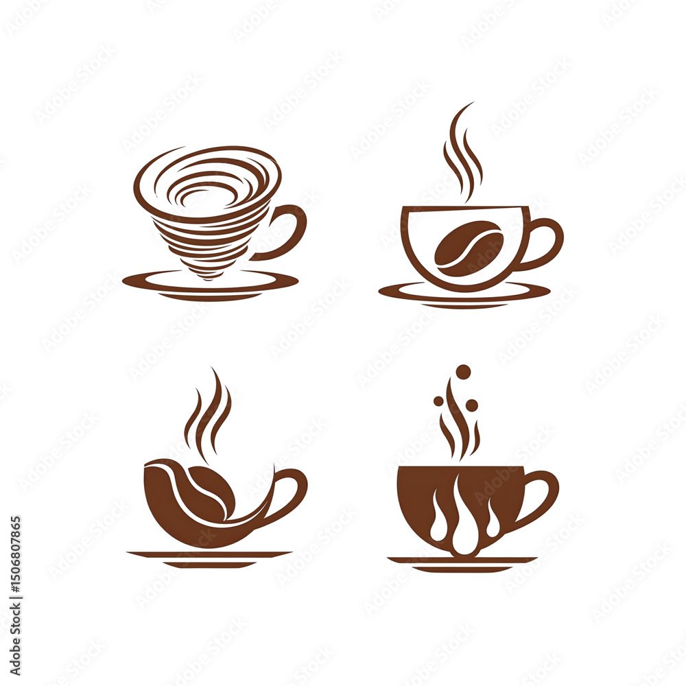 Obraz premium coffee cup icons
