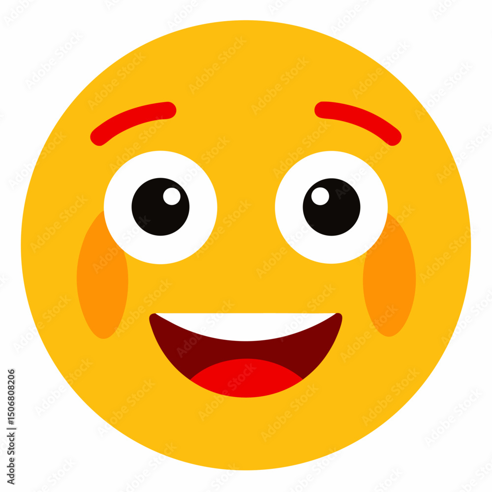 Fototapeta premium Face with rolling eyes emoji vector icon on white background.