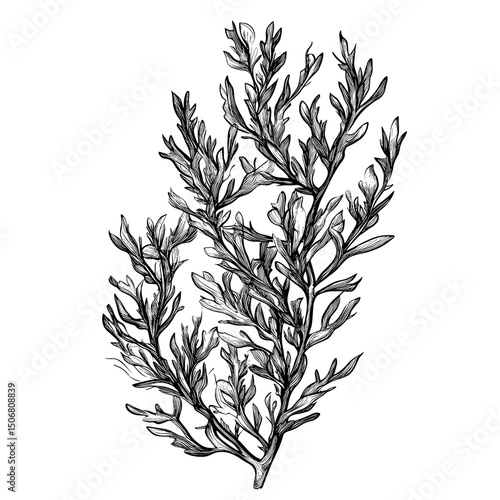 A sea weed drawing sketch illustration vector