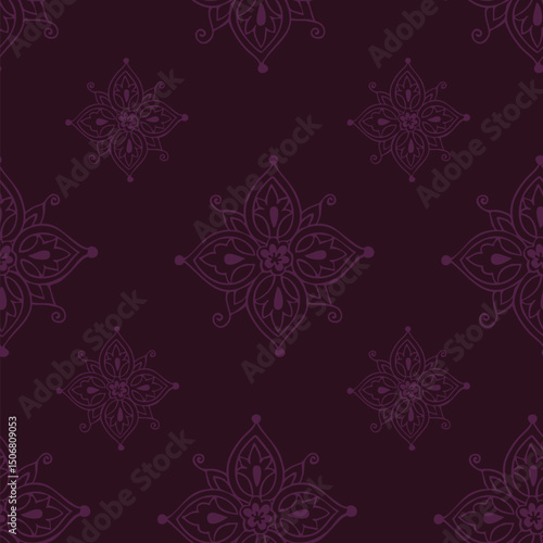 Indian style seamless pattern for fabric textile