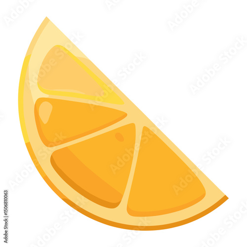 Lemon illustration orange fruit vector