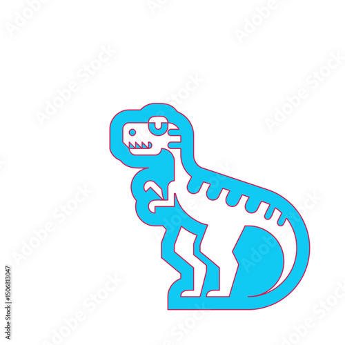 A Delightful Cartoon Illustration of a Tyrannosaurus Rex Dinosaur, Exuding Playfulness and Charm