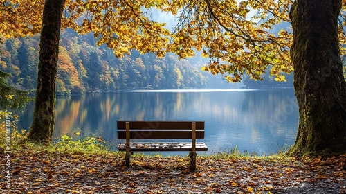 bench in autumn park