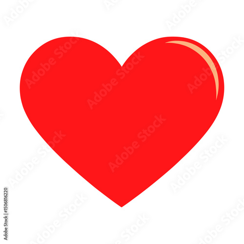 Free Download Red heart icon illustration design valentine's vector - GFXLoad