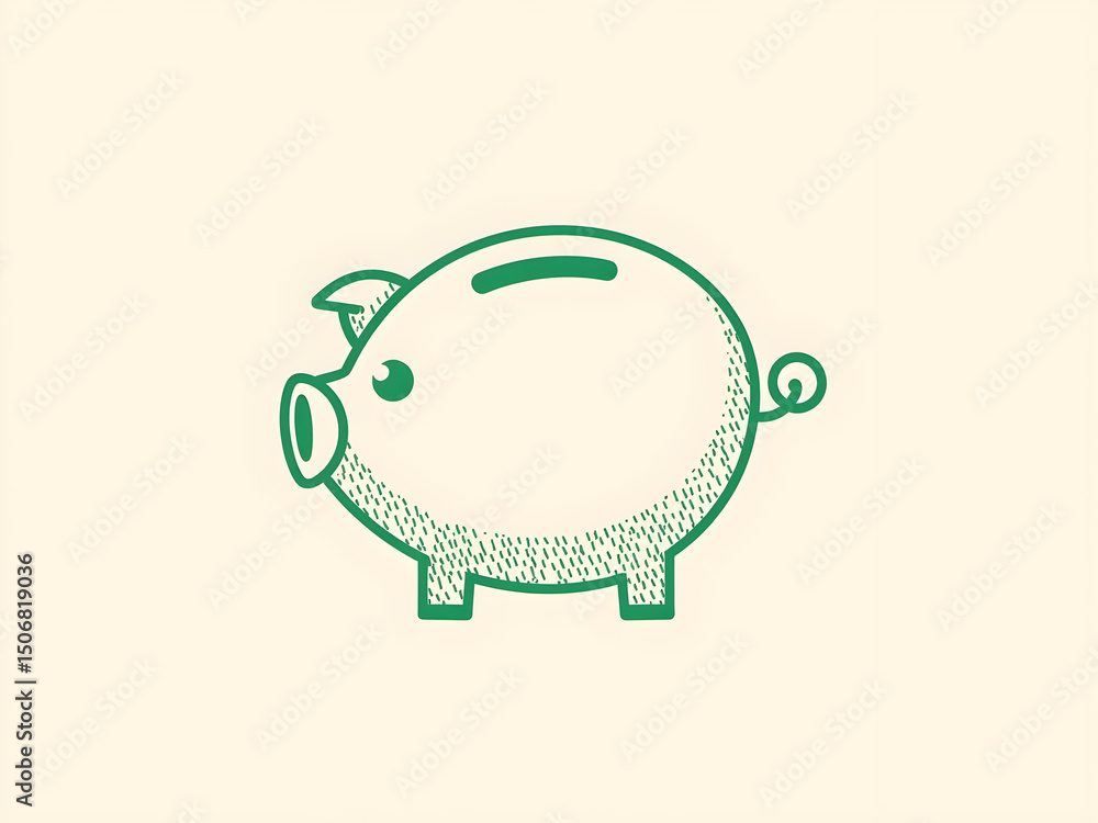 Fototapeta premium Pink piggybank on clean background with copy space. Finance, technology, business analysis concept