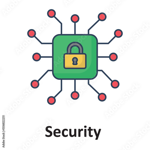 Security :Vector Icon which can easily modify or edit