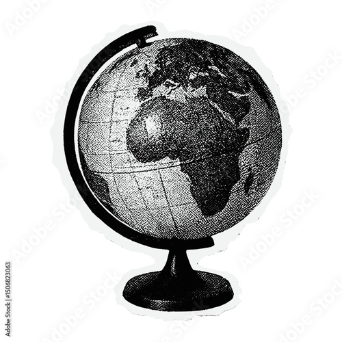 Vintage globe illustration art  vector