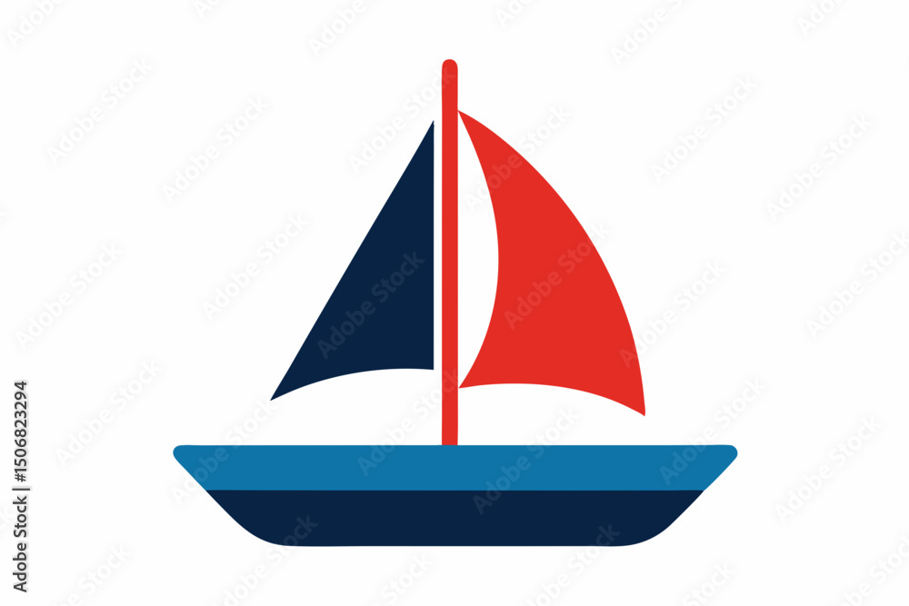 Fototapeta premium boat on a white background