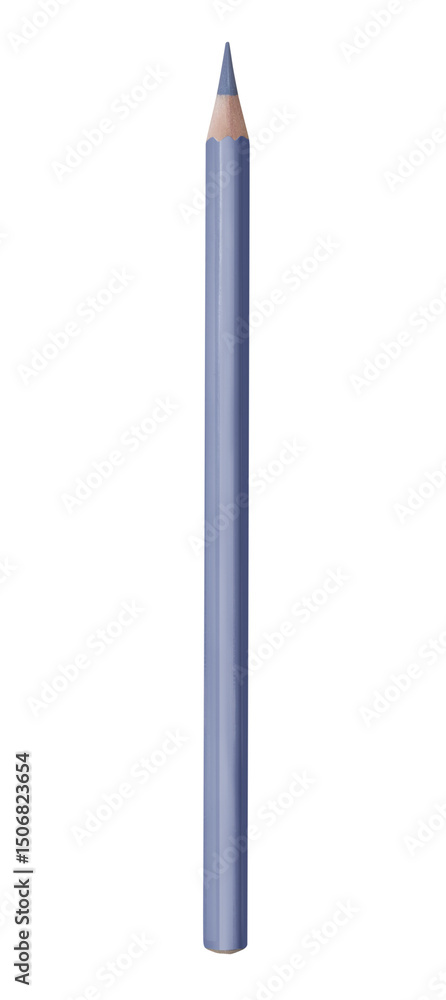 Light blue colored pencil pointing upwards on transparent background Light blue colored pencil pointing upwards on transparent background